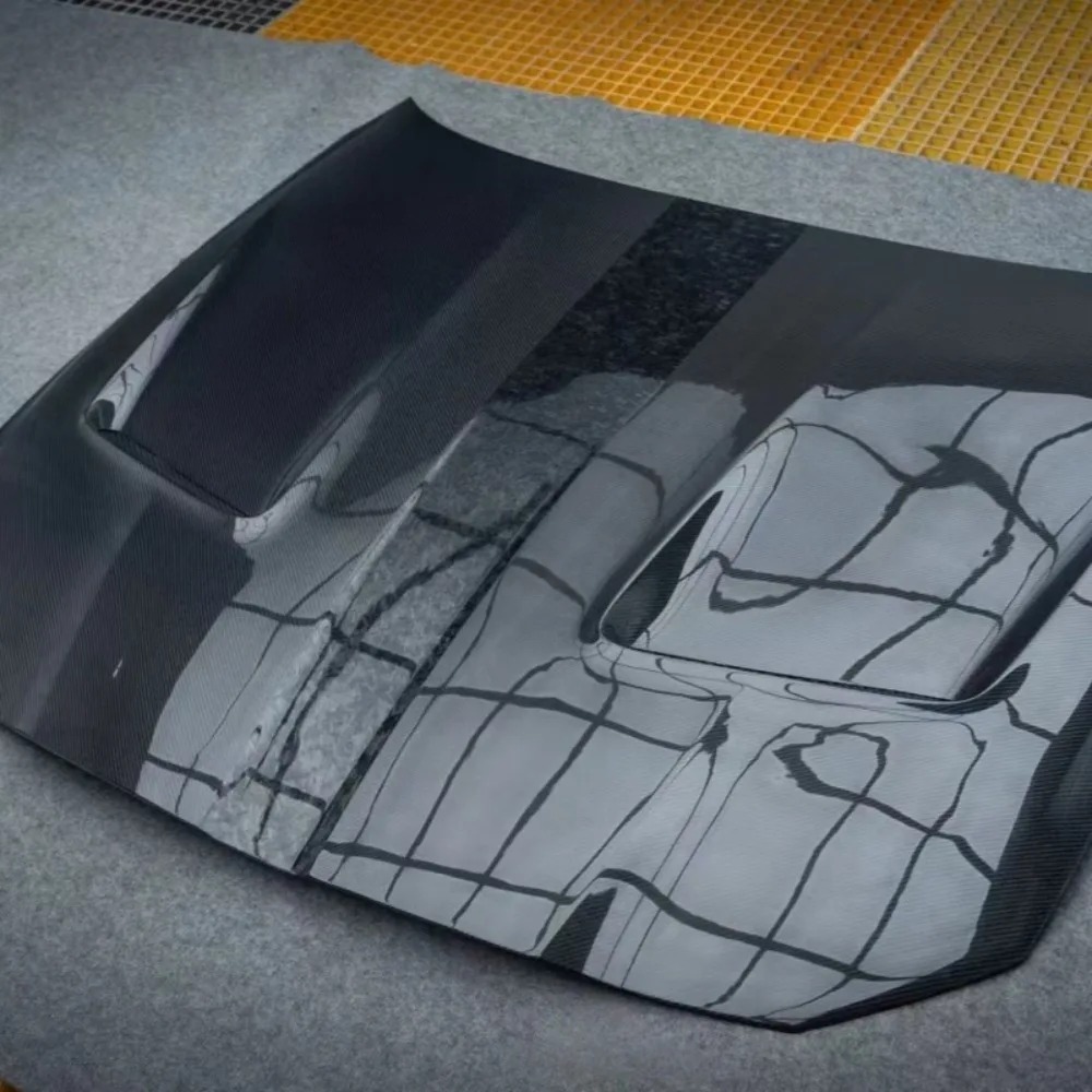 High Temperature Process Dry Carbon Fiber Engine Hood Body Kit for M3 M4 G80 G82 Upgraded AE Style